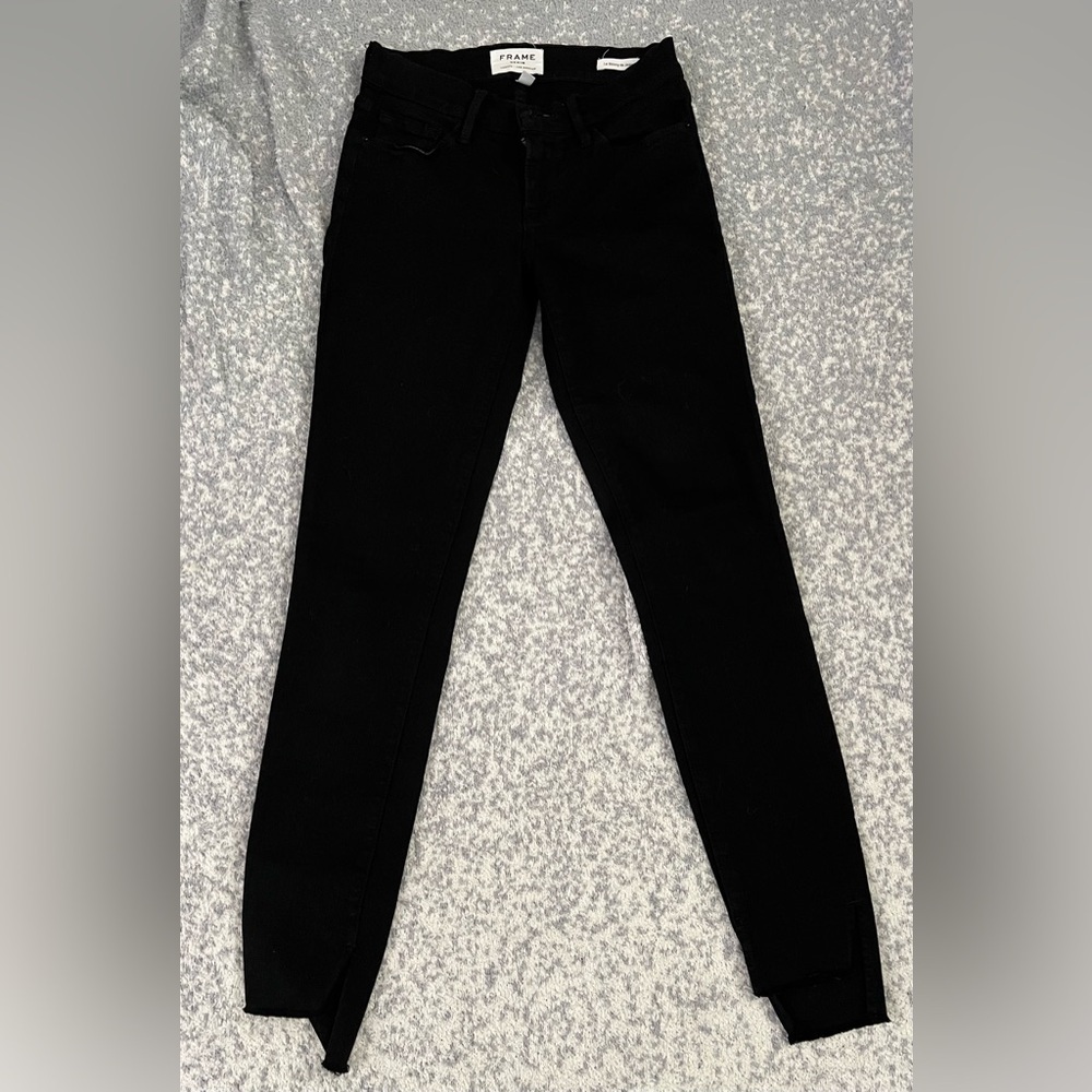 Frame Denim Women's Black Skinny Jeans Le Skinny de Jeanne size 24